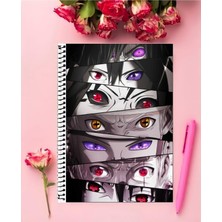 Rollas Store Naruto Anime Defter 1 Adet Özel Tasarım A4 Boyutu 21 x 29 cm Telli Büyük Boy Defter