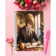 Rollas Store Anime Death Note Defter 1 Adet Özel Tasarım A4 Boyutu Telli Orta Boy Defter