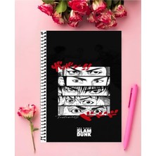 Rollas Store Slam Dunk Defter 1 Adet Özel Tasarım A4 Boyutu 21 x 29 cm Telli Çizgili Büyük Boy Defter