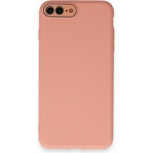 FUJİMAX Apple iPhone 8 Plus Kılıf Pürüzsüz Soft Yüzey Içi Kadife Kamera Lens Korumalı Lansman Glass Silikon Kapak