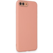 FUJİMAX Apple iPhone 8 Plus Kılıf Pürüzsüz Soft Yüzey Içi Kadife Kamera Lens Korumalı Lansman Glass Silikon Kapak