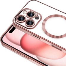 Five-E Apple iPhone 13 Pro Magsafe Wireless Şarj Özellikli Kamera Lens Korumalı Electroplated Tpu Kapak