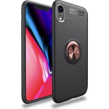 FUJİMAX Apple iPhone Xr Kılıf Yatay ve Dikey Stand Özellikli Içi Petekli Yüzüklü Silikon Range Kapak