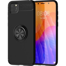 FUJİMAX Huawei P Smart Y5P Kılıf Yatay ve Dikey Stand Özellikli Içi Petekli Yüzüklü Silikon Range Kapak