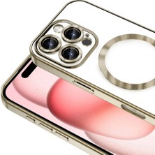 Five-E Apple iPhone 13 Pro Max Magsafe Wireless Şarj Özellikli Kamera Lens Korumalı Electroplated Tpu Kapak