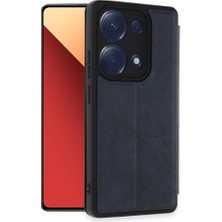 FUJİMAX Xiaomi Redmi Note 13 Pro Kılıf Yatay Standlı Kartlıklı Içi Silikon Dışı Deri Kapaklı Flip Cover Kapak