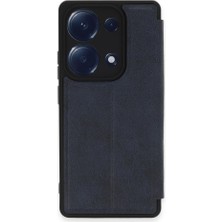 FUJİMAX Xiaomi Redmi Note 13 Pro Kılıf Yatay Standlı Kartlıklı Içi Silikon Dışı Deri Kapaklı Flip Cover Kapak