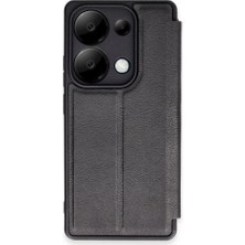 FUJİMAX Xiaomi Redmi Note 13 Pro 5g Kılıf Yatay Standlı Kartlıklı Içi Silikon Dışı Deri Kapaklı Flip Cover Kapak