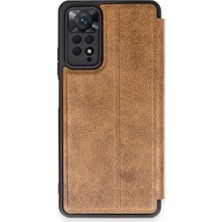 FUJİMAX Xiaomi Redmi Note 11 Pro Kılıf Yatay Standlı Kartlıklı Içi Silikon Dışı Deri Kapaklı Flip Cover Kapak