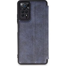 FUJİMAX Xiaomi Redmi Note 11 Pro Kılıf Yatay Standlı Kartlıklı Içi Silikon Dışı Deri Kapaklı Flip Cover Kapak