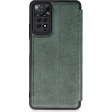 FUJİMAX Xiaomi Redmi Note 11 Pro Kılıf Yatay Standlı Kartlıklı Içi Silikon Dışı Deri Kapaklı Flip Cover Kapak