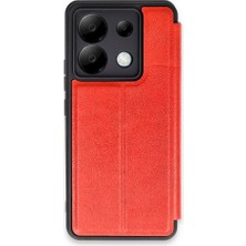 FUJİMAX Xiaomi Redmi Note 13 Pro 5g Kılıf Yatay Standlı Kartlıklı Içi Silikon Dışı Deri Kapaklı Flip Cover Kapak