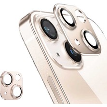 Nettech Apple iPhone 13 Uyumlu Metalik Seri Kamera Cam Koruyucu