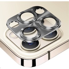 Nettech Apple iPhone 13 Pro Max Uyumlu Metalik Seri Kamera Cam Koruyucu