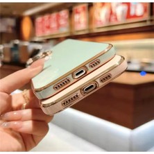 Sphone Iphone 16 Pro Max Kılıf Renkli Parlak Kenarları Gold Altın Yaldızlı Silikon Esnek Kamera Korumalı