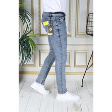 Phantom Jeans Kot Pantolon Slim Fit Dar Kesim Normal Bel Mavi Jean