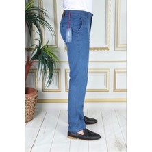 Klasik Kesim Açık Mavi Likralı Erkek Yan Cepli Klasik Kot Pantolon Baba Pantolonu Phantom Jeans