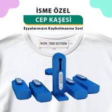 Giftsome Mavi Cep Kaşesi, Elbise Isim ve Kıyafet, Defter Kitap Kaşesi Anaokulu Kreş Etiket, Öğrenci Kaşesi