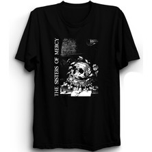 The Fame The Sisters Of Mercy, Skull, Rock Metal Müzik Grubu Unisex %100 Pamuk Tişört