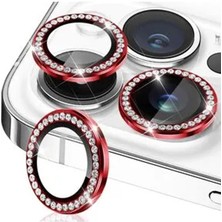 Nettech Apple iPhone 15 Pro Uyumlu Diamond Taşlı Model Kamera Cam Koruyucu