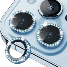 Nettech Apple iPhone 14 Pro Uyumlu Diamond Taşlı Model Kamera Cam Koruyucu