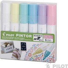 Pilot Pintor Markör Kalem M Uç 6lı Set Pastel Renkler