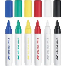 Pilot Pintor Markör Kalem M Uç 6lı Set Ana Renkler