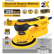 Sgs Zımpara Makinesi Eksantrik 350 Watt (Kömürsüz)