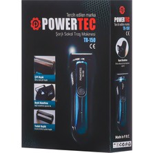 Powertec TR-150 Profesyonel Şarjlı Günlük Sakal Tıraş Makinesi Sinekkaydı Tıraş ve Erkek Bakım