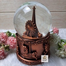 Keyfim Shop Eyfel Kulesi Işıklı Müzikli Püskürtmeli Büyük Boy Kar Küresi