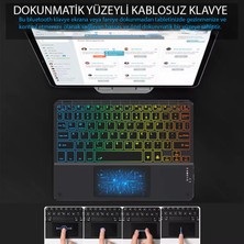 Triline 9.7” Rgb Renkli Aydınlatmalı Ingilizce Bluetooth Klavye 24.5X17.5 cm Ince Slim Şarj Edilebilir