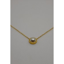 Ayışığı Gold Taşlı Kolye