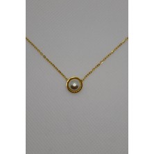 Ayışığı Gold Taşlı Kolye