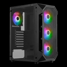 Gamdıas Aura Gc1, 500W, Tempered Glass, Mesh, Argb, Micro Atx Gamıng Kasa