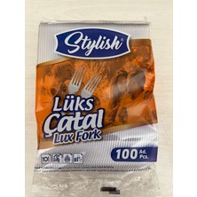 Stylish Plastik Lüks Çatal 100 Adet