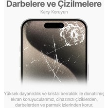 iPhone 15 Pro Max Kırılmaz Cam Temperli Koruma