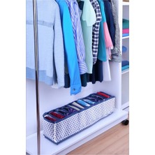 Magic Lady 5 Adet 11 Bölmeli Large Puantiyeli Mavi Beyaz Çekmece Ve Dolap Içi Akordiyon Organizer