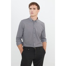 Altınyıldız Classics Pamuklu Slim Fit Dar Kesim Düğmeli Yaka Gömlek