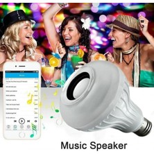 Smyrna Store Uzaktan Kumandalı Bluetooth ve Hoparlörlü Müzik Çalabilen Rgb LED Ampul 12W