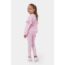 Minipodyum Oh Lala Kız Çocuk Sweatshirt ve Fitilli Tayt Pamuklu alt üst takım