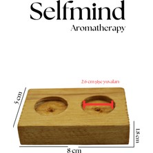 Selfmind Aromaterapi 2 Delikli Uçucu Yağ Standı  Doğal Çam Ağacı