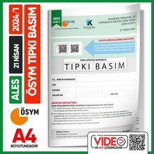 Ales 2024/1 Ösym Çıkmış Soru Tıpkı Basım Deneme Kitapçığı Video/pdf Çözümlü Türkiye Geneli