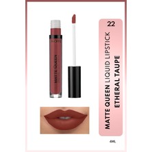 Note Matte Queen Lipstick 22 Etheral Taupe Kalıcı Likit Ruj - Kahverengi