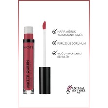 Note Matte Queen Lipstick 21 Pink Bliss Kalıcı Likit Ruj - Kırmızı