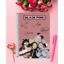 Rollas Store Blackpink Kpop Defter 1 Adet Özel Tasarım A4 Boyutu 21*29 Cm Telli Büyük Boy Defter