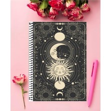 Rollas Store Tarot Defter 1 Adet Özel Tasarım A4 Boyutu 21*29 Cm Telli Çizgili Büyük Boy Defter