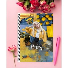 Rollas Store Halsey Defter 1 Adet Özel Tasarım A4 Boyutu Telli Orta Boy defter