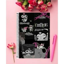 Rollas Store Kuromi Anime Defter 1 Adet Özel Tasarım A4 Boyutu 21*29 Cm Telli Büyük Boy Defter