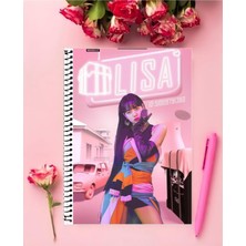 Rollas Store Blackpink Kpop Defter 1 Adet Özel Tasarım A4 Boyutu 21*29 Cm Telli Büyük Boy Defter