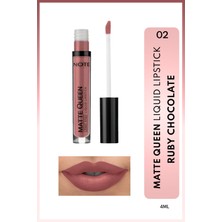 Note Matte Queen Lipstick 02 Ruby Chocolate Kalıcı Likit Ruj - Pembe